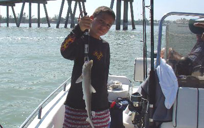 Little George and his first shark 